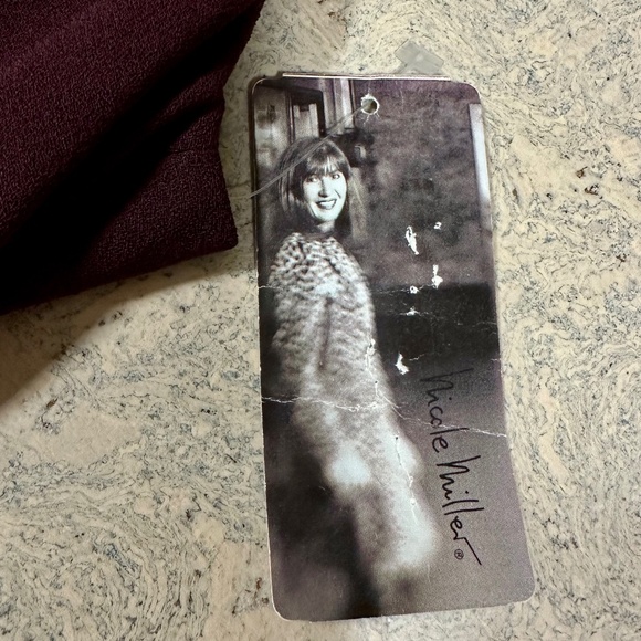 Vintage Nicole Miller Evening Gown Burgundy Size 6 Mid-90s Tag Still On - Picture 6 of 13